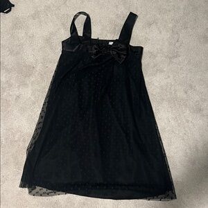 NWT size small necessary objects black textured dress with bow